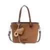 Conjunto de bolsas de mão minimalista transfronteiriço com textura fosca, bolsa de ombro versátil vintage, bolsa tiracolo estilosa para mulheres