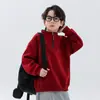 Sudadera con Capucha para Niños 2026 Primavera y Otoño Nuevo Estilo Unisex Moda Top con Media Cremallera Niños Medianos y Mayores Cuello Alto Manga Larga Sudadera