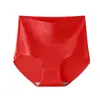 Ropa interior para mujer de algodón puro, antibacteriana, con grafeno, de cintura alta, control de abdomen, alta elasticidad, cómoda, amigable con la piel, transpirable, color liso, pantalón simple para mujer