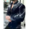 Camisa de Manga Larga con Estampado de Lunares Adecuada para Primavera y Otoño Ropa de Hombre Chaqueta Nueva para Hombre Transfronteriza