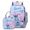 Nueva Mochila Estudiante Stitch para la Temporada de Regreso a Clases Ligera y que Reduce la Carga Gran Capacidad para Grados 1-6 Niños y Niñas Bolso de Hombro