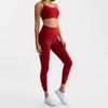 Conjunto de Roupa de Yoga Feminino Conjunto de Duas Peças para Fitness Esportivo Alta Elasticidade Secagem Rápida Roupas para Corrida Treinamento Roupa Esportiva para Pilates