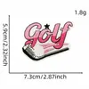 Nuevo Parche de Tela Bordado de Bola de Golf Rosa de Dibujos Animados Serie Deportiva Accesorios para Ropa Parche Bordado Parche Listo para la Venta