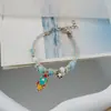 Pulseira Doce de Astronauta Estilo Coreano para Menina Pulseira Simples Espaço Azul Personalizada para Mulheres Presente para Namorada Joia