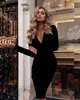 Vestido ceñido a la cadera para mujer de Amazon Estilo europeo y americano Sexy Primavera y Otoño Vestido de manga larga para usar debajo Vestido de empalme Mp-479