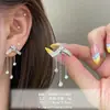 Brincos de Laço Coreanos, Brincos de Luxo Leve e de Alta Qualidade para Mulheres, Design de Nicho Moderno, Brincos Modernos e Elegantes, Atacado