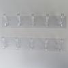 Adhesivo de pared sin clavos para puerta trasera con 5 ganchos, adhesivo de pared resistente sin costuras, adhesivo de cristal, tapa de capa, 5 ganchos para baño