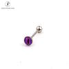Piercing de Língua Multicor com Haste Única, Joia de Língua Criativa Personalizada, Acessório de Piercing em Aço Inoxidável, Piercing de Língua Cat Eye Transfronteiriço Europeu e Americano
