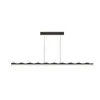 Lustre LED minimalista italiano para sala de jantar, moderno, simples, luxo leve, sensação de alta qualidade, balcão de bar, mesa de jantar, luminária linear para sala de jantar