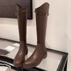 Botines de Piel Vacuna con Aumento de Altura Interior Botas de Caballero de Cuero Niños Primavera y Otoño Botas de Estilo Británico de Suela Gruesa