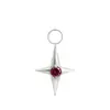 Pendientes de acero inoxidable transfronterizos, accesorios colgantes de estrella de cuatro puntas cruzada incrustada con circonita, accesorios de joyería DIY desmontables