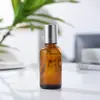 Botella de Vidrio Marrón para Aceite Esencial Portátil con Gotero Botella Rellenable 30ml Envase de Líquido Esencial Botella Vacía Botella de Spray