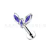 Jiangtai F136 Aleación de Titanio Joyería Cabeza Caballo Ojo de Caballo Incrustado Circonita Cruz Fronteriza G23 Aleación de Titanio Cuerpo Perforación Joyería Pendientes
