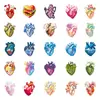 Compra Directa Transfronteriza de 56 Pegatinas Creativas de Graffiti de Anatomía de Corazón con Estilo Artístico, Elementos Fantásticos de Corazón Coloridos y Personalización para Diarios