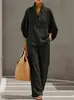 2026 Novo Conjunto de Camisa Feminina Casual Urbano Cor Sólida Conjunto TEMU Estação Independente Moda Feminina Amazon