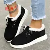 Entrega en stock Juyuan invierno 2026 nuevo comercio exterior talla grande zapatos 35-43 lona de caña baja planos casuales zapatos de algodón