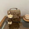2026 Nova Moda Outono Inverno Versátil Retrô Xadrez Simples Versátil Estiloso Mochila de Viagem de Grande Capacidade