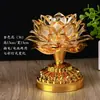 Lámpara de Loto Colorida Luz LED Lámpara Electrónica de Loto Perpetuo Lámpara de Ofrenda para Guanyin Dios de la Riqueza Lámpara de Buda Venta al por Mayor Suministros Budistas