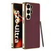 Funda de Teléfono Móvil Creativa Personalizada Adecuada para Samsung S26Ultra Recubierta Galvanizada Agujero Fino Color Puro Cubierta Protectora S26Ultra para Hombres y Mujeres