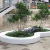 Banco de Árvore para Piscina em GRC para Áreas Externas, Feito Sob Medida para Praças e Parques, Banco Criativo de Árvore para Piscina em UHPC Tyco Stone Fibra de Vidro