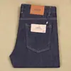 Pantalones de Hombre Finos Azul Oscuro Antidesvanecimiento Primavera y Verano Rectos de Cintura Media Elásticos Simples Jeans de Negocios para Hombre