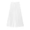Exportação Transfronteiriça Verão 2025 Novo Estilo Europeu e Americano Moda Colete de Botão Duplo + Calça Plissada de Cintura Alta Wide Leg Emagrecedora Conjunto