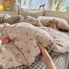 Conjunto de quatro peças 100% algodão puro Classe A novo modelo 2026 capa de edredom 100% algodão, lençol de cama e capa de colcha para cama de solteiro de dormitório estudantil conjunto de três peças 3