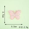 Nuevas pegatinas de tela tridimensionales con incrustaciones de perlas y diamantes, figura de mariposa de color con planchado en caliente, figura DIY para zapatos y sombreros, pegatinas decorativas de mariposa con pedrería