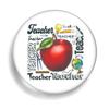 Día del Maestro Manzana maestro Gema del Tiempo Joyería DIY Pegatina de Refrigerador de Vidrio Llavero Aretes Soporte para Teléfono Móvil