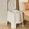 Inodoro Portátil para Ancianos Doméstico Interior Desodorante Ancianos Junto a la Cama Taburete Silla Mujer Embarazada Taburete de Inodoro Portátil