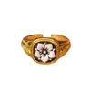 Caperucita Roja Explosivo Estilo Retro Color Aceite Goteando Alambre Dibujado Flor Anillo Femenino Diseño Nicho Sentido de Alta Calidad Anillo Anillo