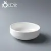 Prato de cerâmica para petiscos e sabor puro 3 polegadas 3,8 polegadas 4 polegadas prato branco para molho de soja prato para molho de hot pot louça de cerâmica para restaurante impressão l