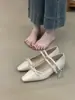 Zapatos Planos Pequeños Plateados Franceses para Mujer 2025 Nuevos Dulces Elegantes con Lazo Punta Cuadrada Tacón Bajo Zapatos Mary Jane