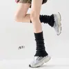 Calcetines de Punto de Color Sólido, Calcetines de Lana, Calcetines de Felpa, Calcetines Estilo JK Japonés, Calcetines hasta la Pantorrilla, Calcetines Lolita de Media Pantorrilla, Calcetines para Piernas Y2K