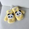 Guantes de peluche para niños, nuevos guantes de piel con dibujos animados para otoño e invierno, cálidos y suaves para salir.