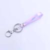 Cuerda Deslumbrante de Color Láser Cordón Plano de Cuero Cierre de Pinza de Langosta Llavero de Regalo para Mujeres Accesorio Colgante de Cadena de Bolso Creativo