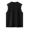 Pacote com 60 unidades 220g Amônia Líquida Refrescante Verão Novo Estilo Branco Liso Levemente Solto Colete Camiseta Regata Masculina Colete Esportivo