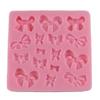 Molde de silicona líquida con forma de lazo variado para fondant de pastel DIY, molde de silicona para chocolate de secado rápido