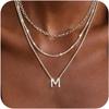 Collar de Círculos Irregulares Multicapa Transfronterizo Cobre Electrochapado Oro Real de 14K Gargantilla Apilada Joyería para Mujer