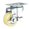 Rueda giratoria de doble rodamiento Kano de marca mediana-ligera de 1.5 pulgadas 2 pulgadas 2.5 pulgadas Rueda de pp blanca rueda de diamante platino duradera