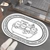 Alfombrilla Antideslizante para Piso de Baño Transfronteriza Color Sólido Suave Barro de Diatomeas Alfombrilla para Pies Cocina Baño Moderna Simple Absorbente Personalización