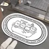 Alfombrilla Antideslizante para Piso de Baño Transfronteriza, Alfombrilla para Pies Suave de Tierra de Diatomeas de Color Sólido, Alfombrilla Absorbente Moderna Minimalista para Cocina y Baño, Personalizable