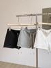 Shorts Negros Bordados de Pierna Ancha para Mujer Pantalones Casuales de Verano Spice Girls Cordón Ajustable Pantalones Rectos Combinan con Todo Cintura Alta Forma A Pantalones Cortos