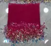 Fabricante de Venda Quente Atacado 15 Cores em Estoque Renda Bordada com Lantejoulas Folha de Salgueiro Franja Iridescente Acessórios para Bainha de Fantasia de Dança Latina