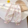 Pantalones antimosquitos con estampado dulce de estilo coreano para niñas, pantalones de exterior para niños, pantalones de verano transpirables nuevos, pantalones de verano