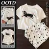Pijama feminino de verão de manga curta, casual e adequado para usar ao ar livre, novo estilo 2026, conjunto de roupa de casa com estampa fofa e fresca de cachorrinho de desenho animado