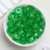Cuentas de resina transparentes en forma de estrella con pequeñas facetas y agujeros grandes, cuentas planas para joyería DIY, cadenas de teléfono, pulseras de cuentas y accesorios