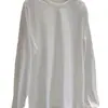 Recomendación del Blogger: ¡Sinceramente Recomendado! Diseño Más Elegante, Mangas Plisadas, Camiseta de Manga Larga con Cuello Redondo de Peso Pesado 300g para Mujer