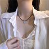 Collar con colgante de amor con cuentas de rosa de metal Dongdaemun de Corea del Sur, temperamento lindo y versátil