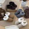 Versión lista para usar ~ Botas de Nieve con Puño de Felpa para Mujer, Botas Cálidas de Algodón con Suela Gruesa de Invierno, Botas de Piel para Usar al Aire Libre, Zapatos de Algodón Antideslizantes